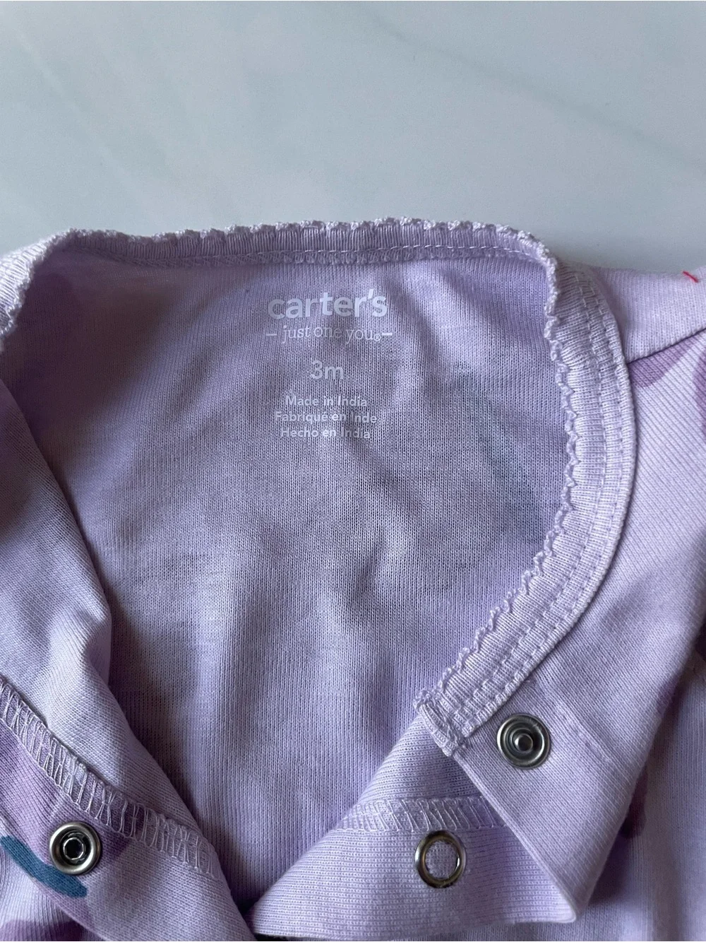 Carter's Lavender & Mint Baby Girl Footed One-Pieces (3-Pack)